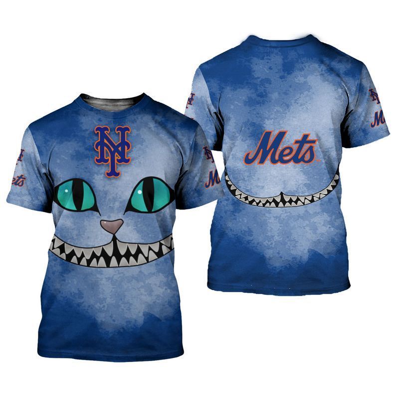 New York Mets Cheshire Cat 3D All Over Printed Sweatshirt, Hoodie, Zip Hoodie | Mlb Special Edition Fan Gear For Men, Women
