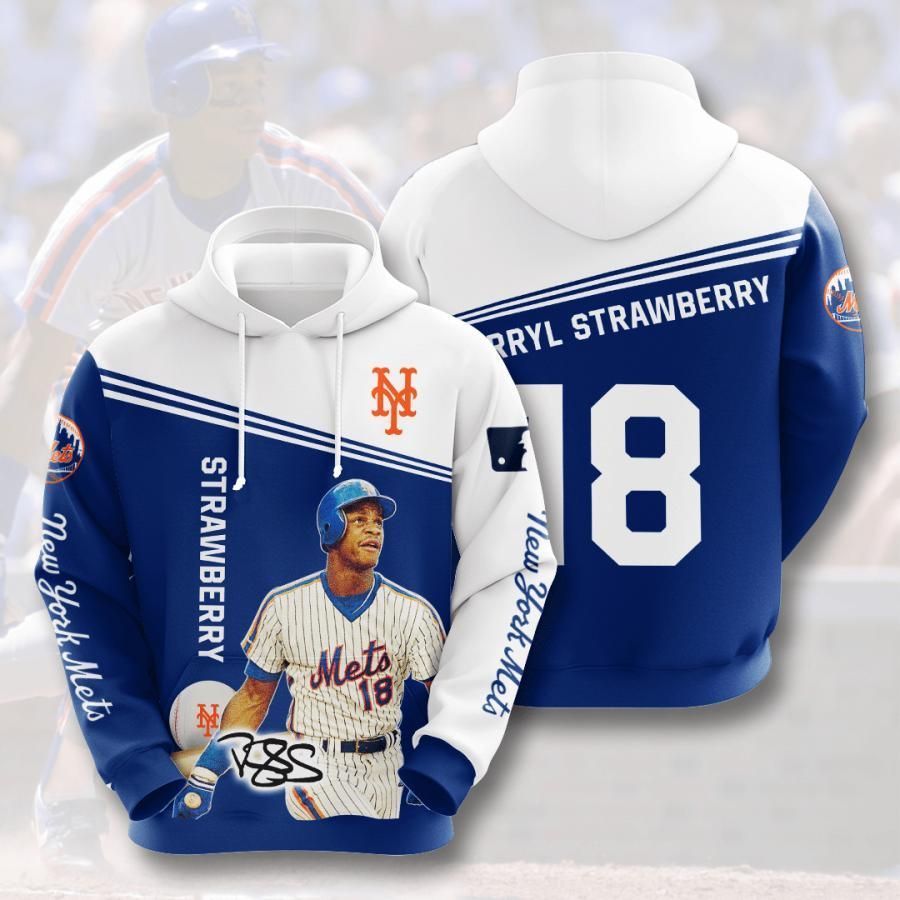 New York Mets Darryl Strawberry 18 3D All Over Printed Sweatshirt, Hoodie, Zip Hoodie | Mlb Fan Gear For Men, Women
