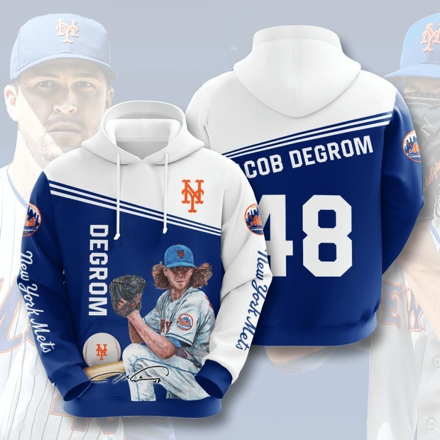 New York Mets Jacob Degrom 48 3D All Over Printed Sweatshirt, Hoodie, Zip Hoodie | Mlb Fan Gear For Men, Women