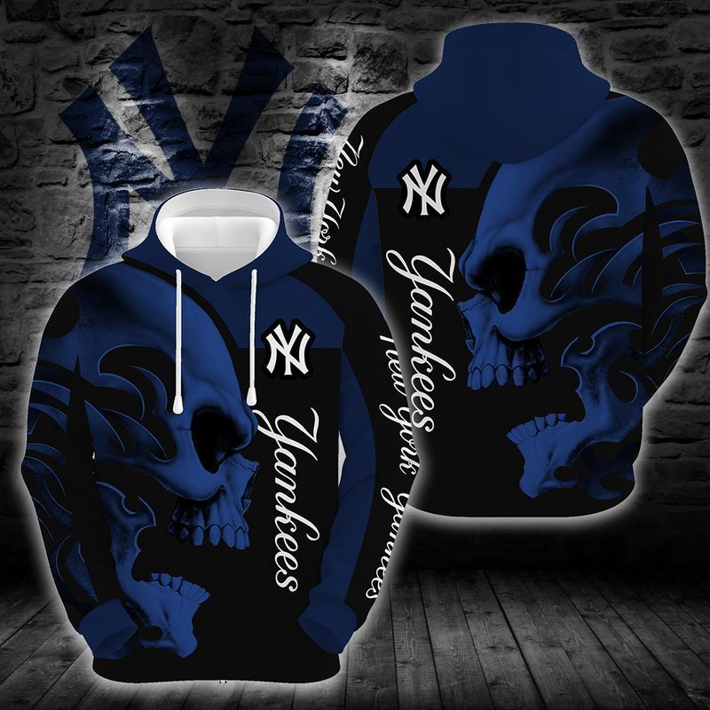 New York Yankees Skull 3D All Over Printed Sweatshirt, Hoodie, Zip Hoodie | Mlb Special Edition Fan Gear For Men, Women