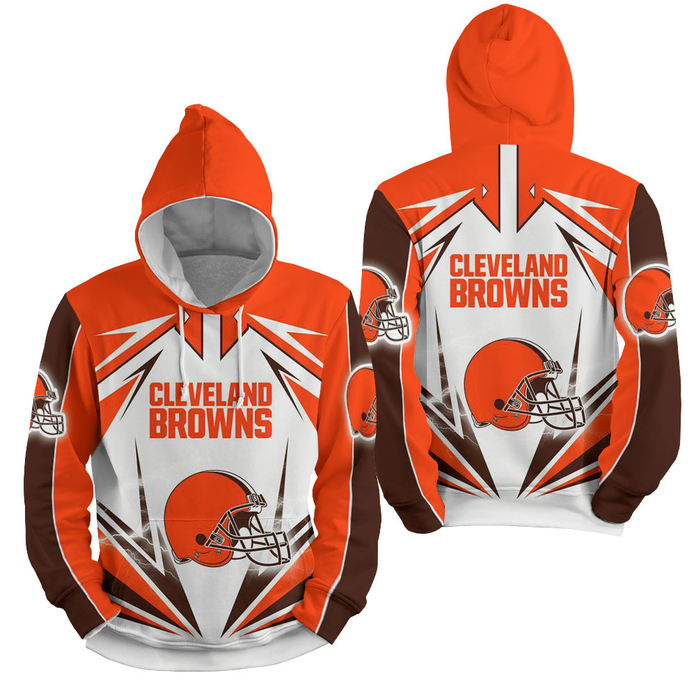 Nfl Cleveland Browns Lighting 3D All Over Printed Sweatshirt, Hoodie, Zip Hoodie | Fan Apparel For Men, Women