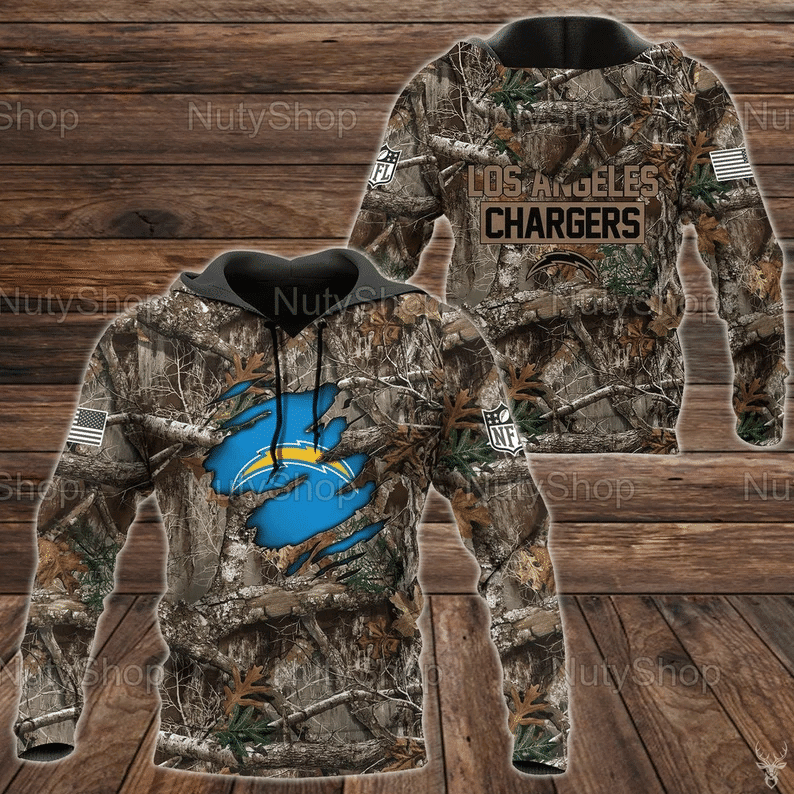 Nfl Los Angeles Chargers Hunting 3D All Over Printed Sweatshirt, Hoodie, Zip Hoodie | Nfl Fan Gear For Men, Women