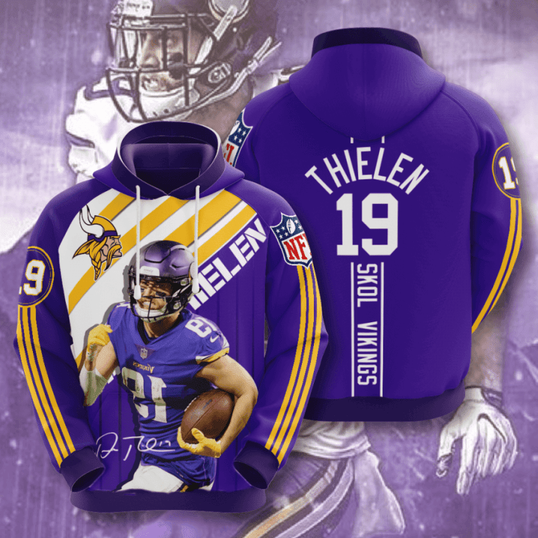 Nfl Minnesota Vikings Skol Vikings Adam Thielen 19 3D All Over Printed Sweatshirt, Hoodie, Zip Hoodie | Nfl Fan Gear For Men, Women
