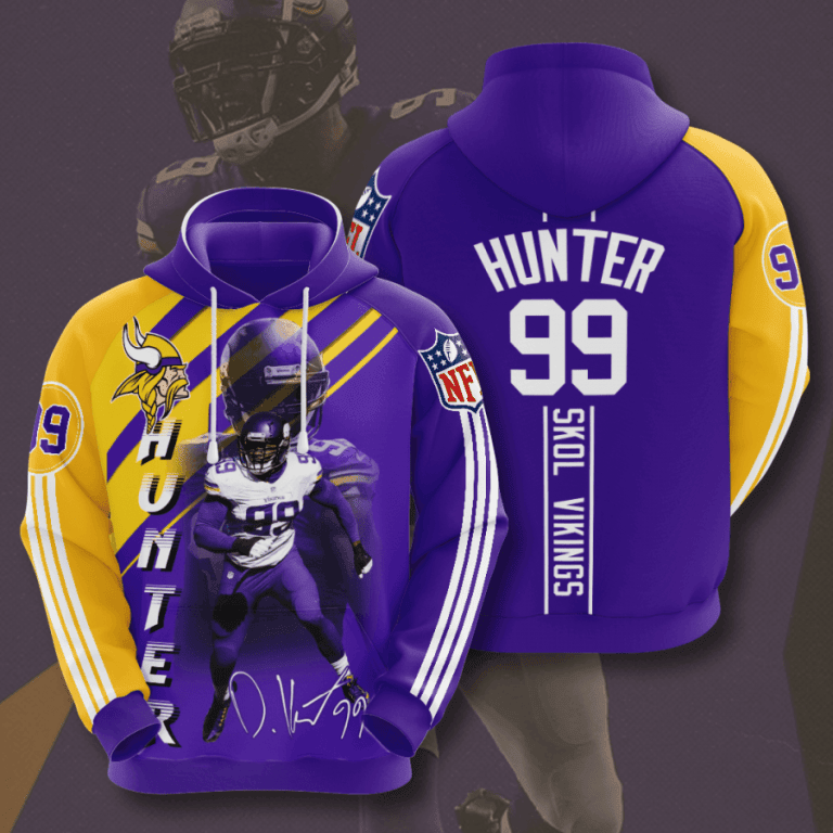 Nfl Minnesota Vikings Skol Vikings Danielle Hunter 99 3D All Over Printed Sweatshirt, Hoodie, Zip Hoodie | Nfl Fan Gear For Men, Women