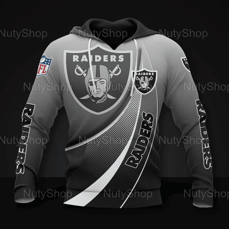Nfl Oakland Raiders 3D All Over Printed Sweatshirt, Hoodie, Zip Hoodie | Nfl Fan Gear For Men, Women
