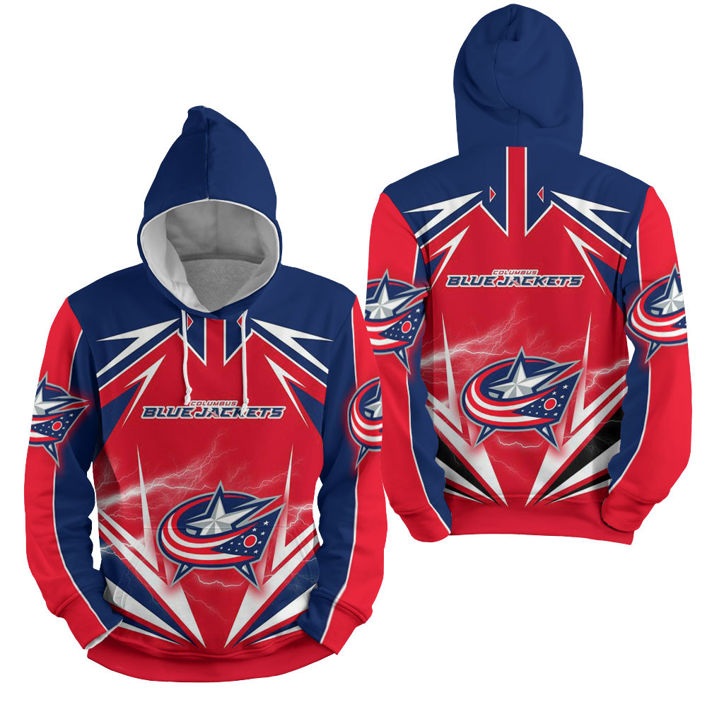 Nhl Columbus Blue Jackets Lighting 3D All Over Printed Sweatshirt, Hoodie, Zip Hoodie | Fan Apparel For Men, Women