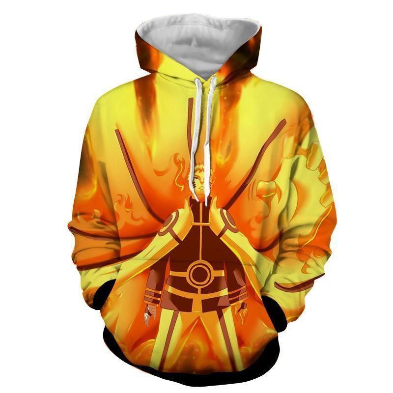 Nine Tail Hokage Naruto 3D All Over Printed Sweatshirt, Hoodie, Zip Hoodie | Fan Apparel For Men, Women