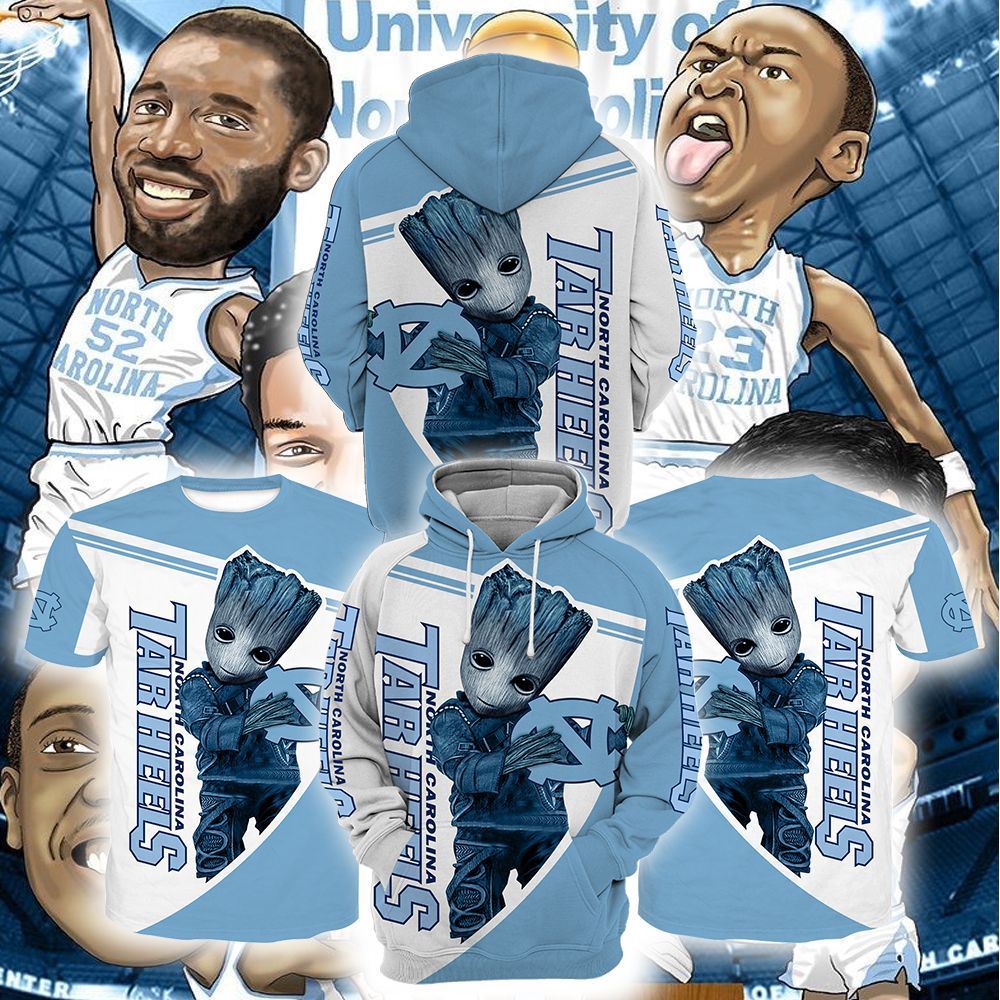 North Carolina Tar Heels 3D All Over Printed Sweatshirt, Hoodie, Zip Hoodie | Ncaa Fan Gear For Men, Women