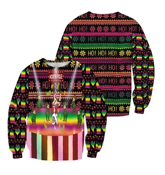 North Pole Ho Ho Ho 3D All Over Printed Sweatshirt, Hoodie, Zip Hoodie | Fan Apparel For Men, Women