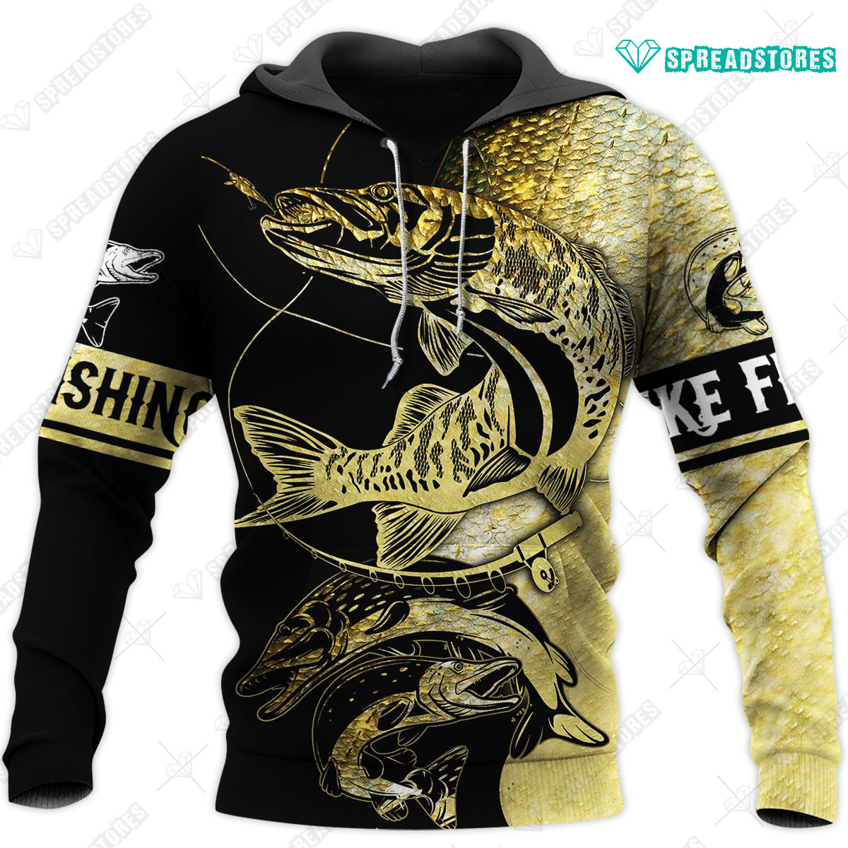 Northern Pike Fishing 3D All Over Printed Sweatshirt, Hoodie, Zip Hoodie | Fan Apparel For Men, Women