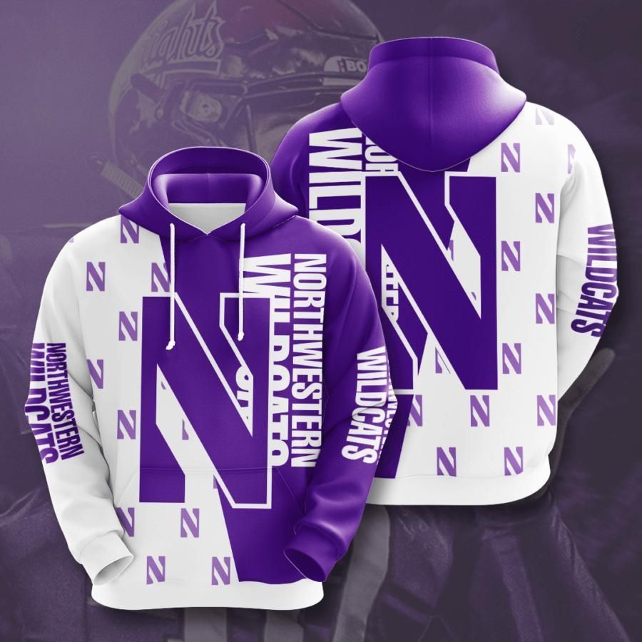 Northwestern Wildcats 3D All Over Printed Sweatshirt, Hoodie, Zip Hoodie | Ncaa Fan Gear For Men, Women
