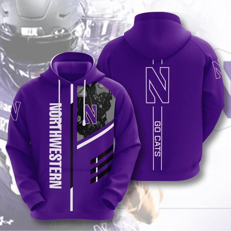 Northwestern Wildcats 3D All Over Printed Sweatshirt, Hoodie, Zip Hoodie | Ncaa Fan Gear For Men, Women