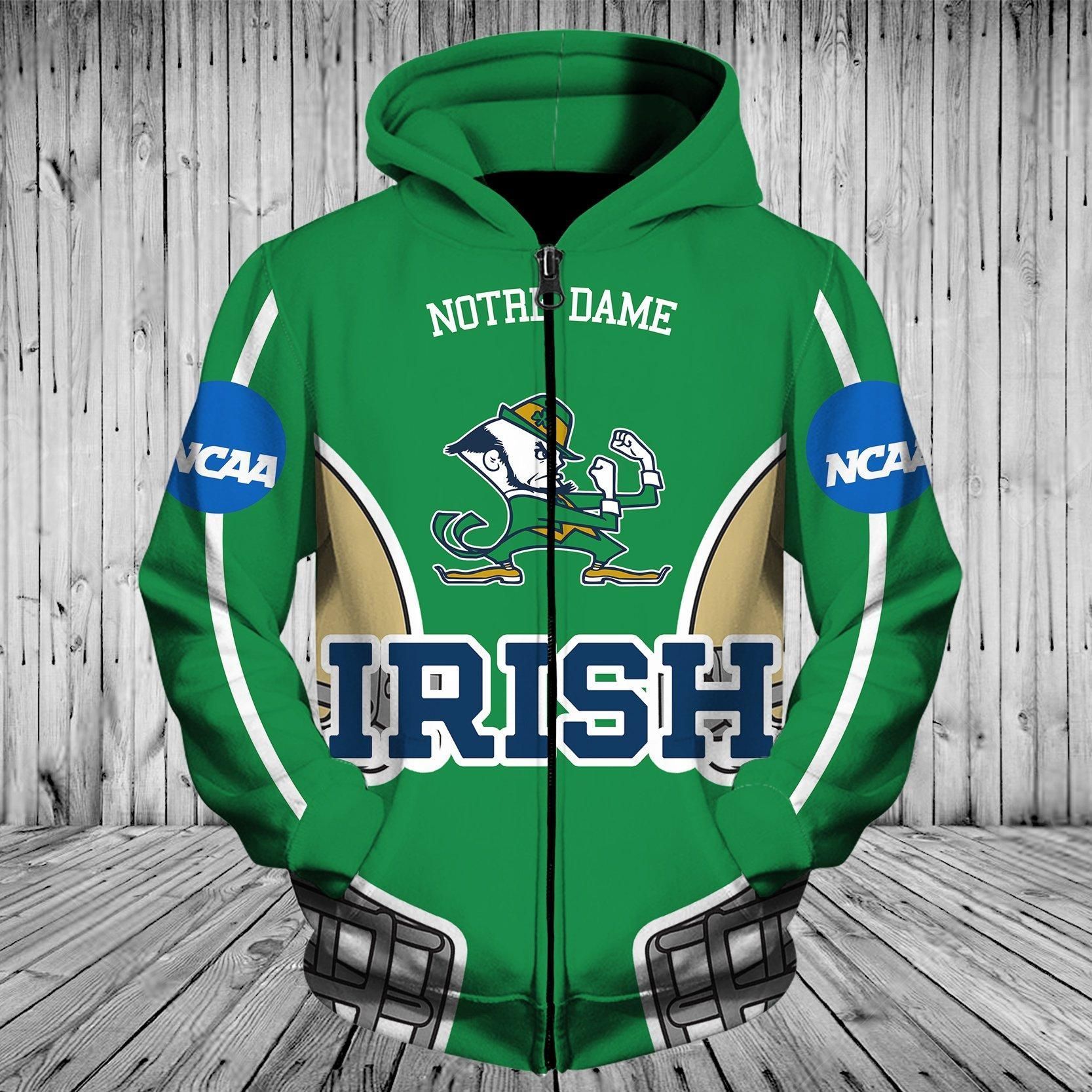 Notre Dame Fighting Irish 3D All Over Printed Sweatshirt, Hoodie, Zip Hoodie | Ncaa Fan Gear For Men, Women