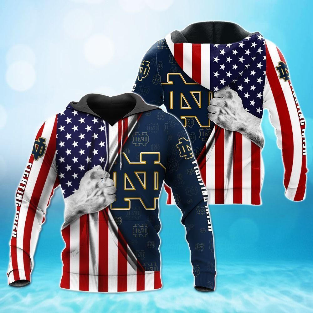 Notre Dame Fighting Irish 3D All Over Printed Sweatshirt, Hoodie, Zip Hoodie | Ncaa Fan Gear For Men, Women