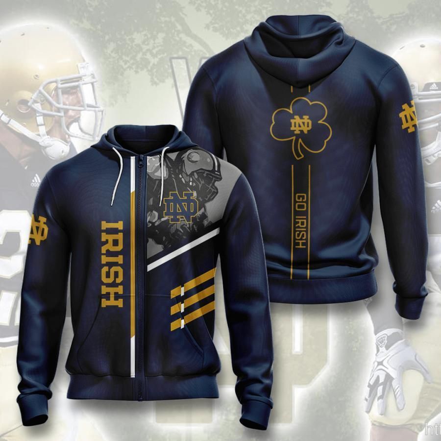 Notre Dame Fighting Irish 3D All Over Printed Sweatshirt, Hoodie, Zip Hoodie | Ncaa Fan Gear For Men, Women