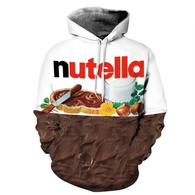 Nutella 3D All Over Printed Sweatshirt, Hoodie, Zip Hoodie | Fan Apparel For Men, Women