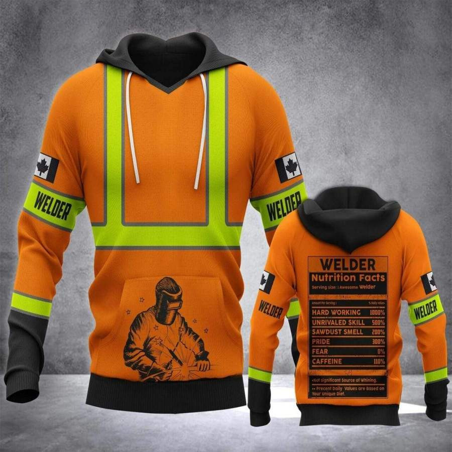 Nutrition Lineman Canada Welder 3D All Over Printed Sweatshirt, Hoodie, Zip Hoodie | Fan Apparel For Men, Women