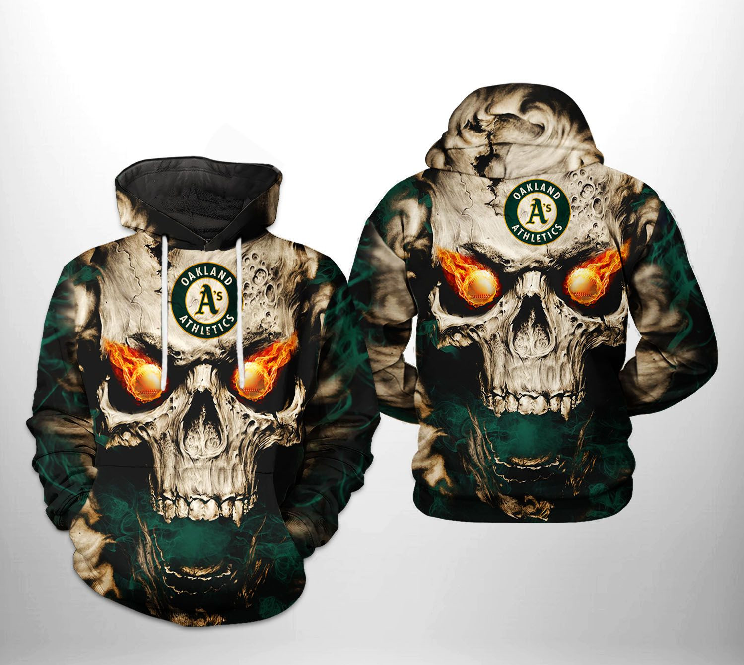 Oakland Athletics Mlb Skull 3D All Over Printed Sweatshirt, Hoodie, Zip Hoodie | Special Edition Fan Apparel For Men, Women