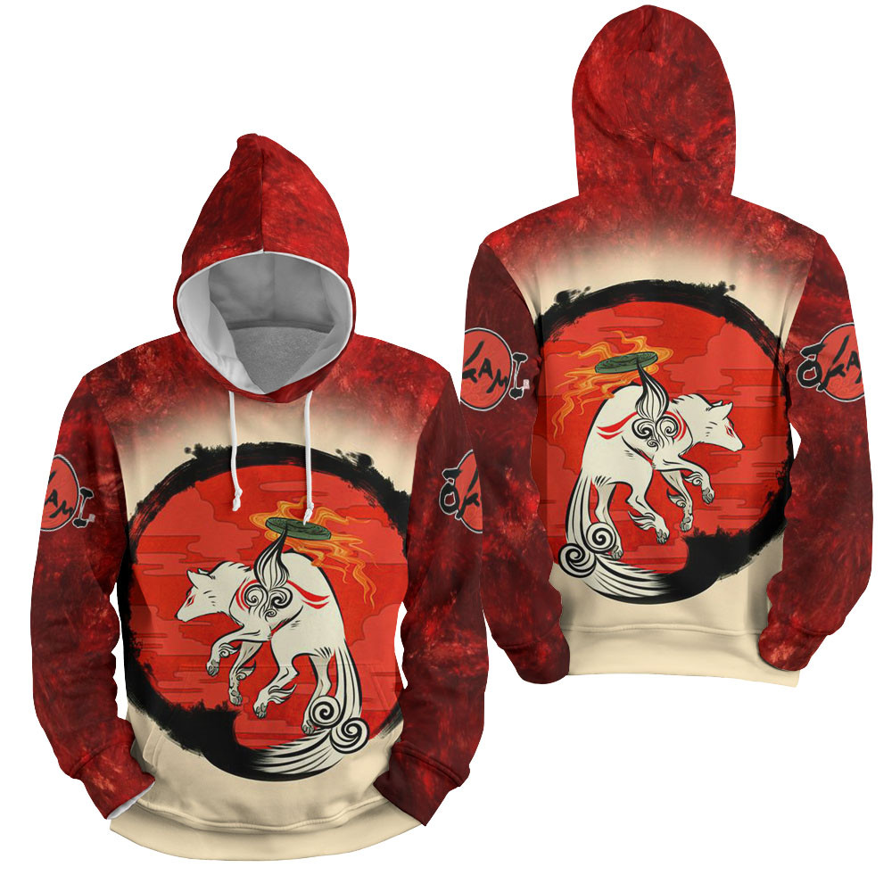 Okami - The Amaterasu Flying 3D All Over Printed Sweatshirt, Hoodie, Zip Hoodie | Fan Apparel For Men, Women