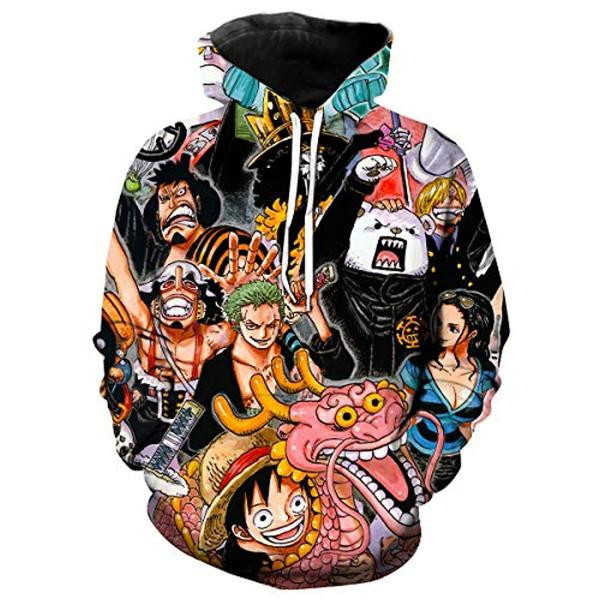 One Piece 3D All Over Printed Sweatshirt, Hoodie, Zip Hoodie | Fan Apparel For Men, Women