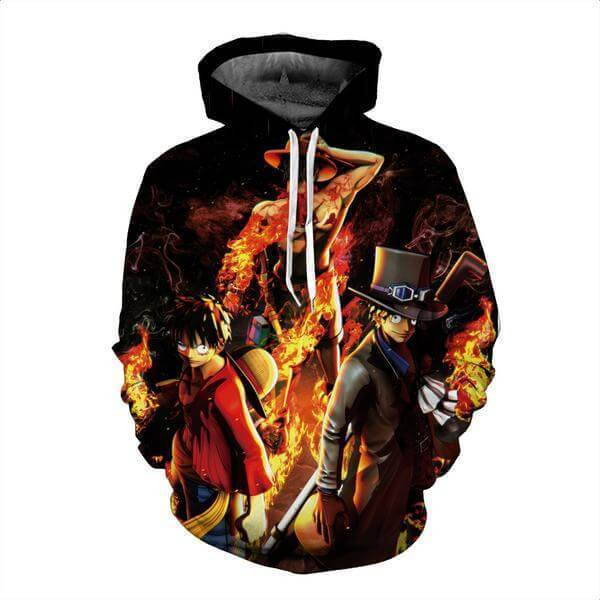 One Piece Luffy Sabo And Ace 3D All Over Printed Sweatshirt, Hoodie, Zip Hoodie | Fan Apparel For Men, Women