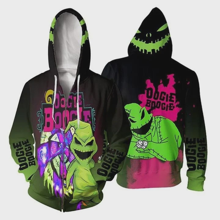 Oogie Boogie 3D All Over Printed Sweatshirt, Hoodie, Zip Hoodie | Fan Apparel For Men, Women