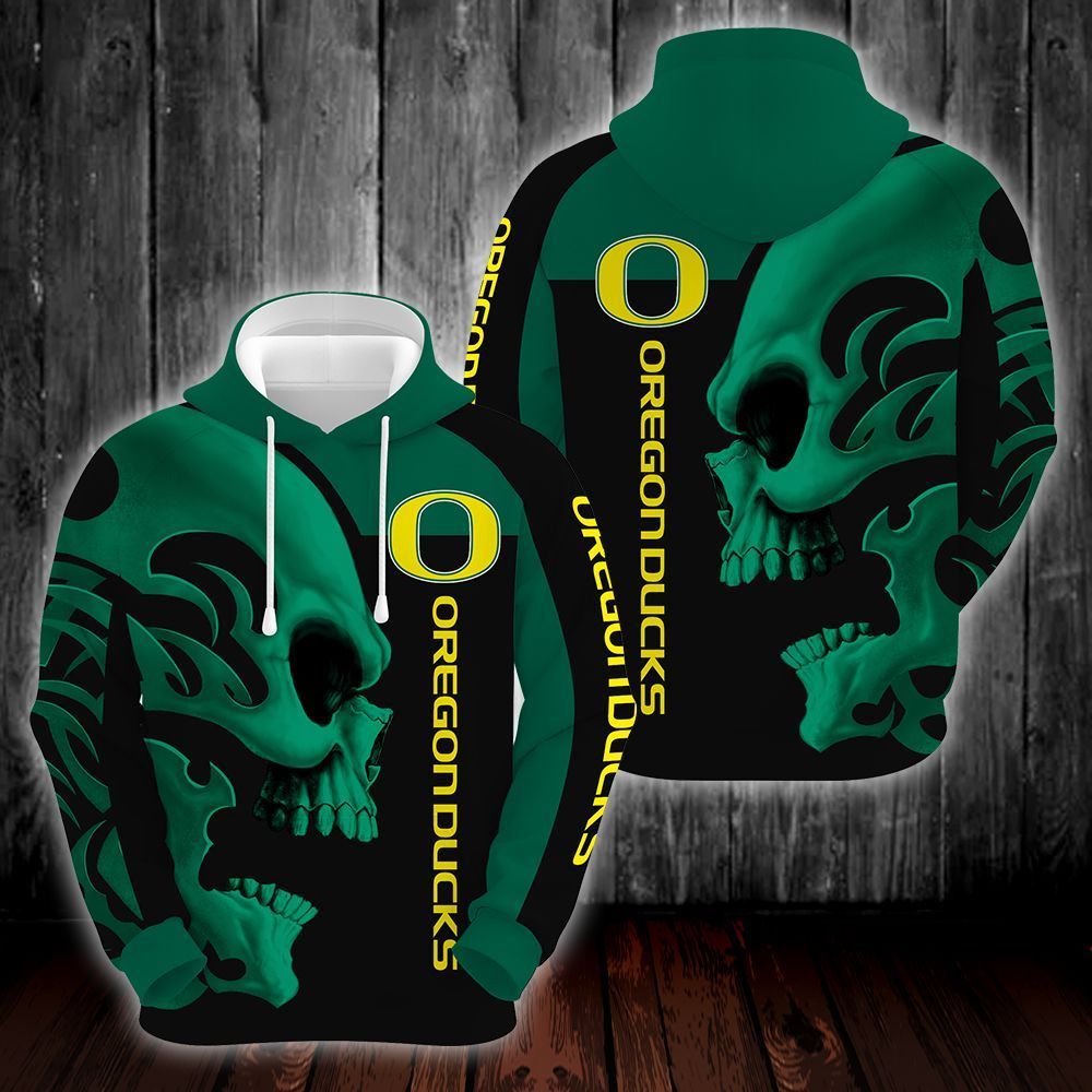 Oregon Ducks Skull 3D All Over Printed Sweatshirt, Hoodie, Zip Hoodie | Nhl Special Edition Fan Gear For Men, Women