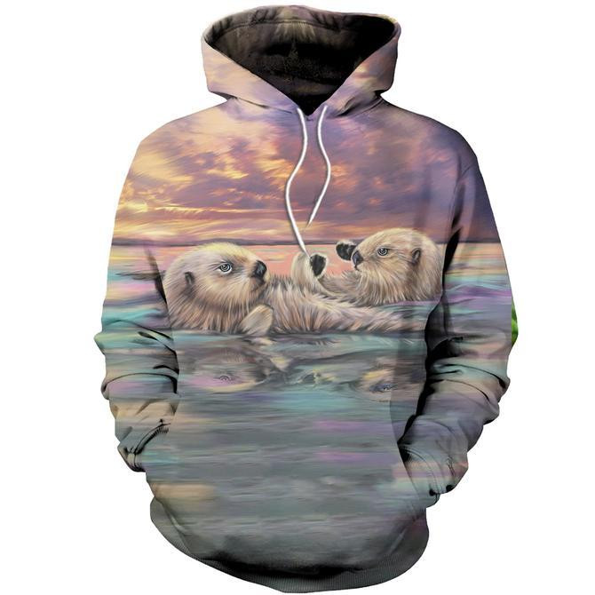 Otter 3D All Over Printed Sweatshirt, Hoodie, Zip Hoodie | Fan Apparel For Men, Women