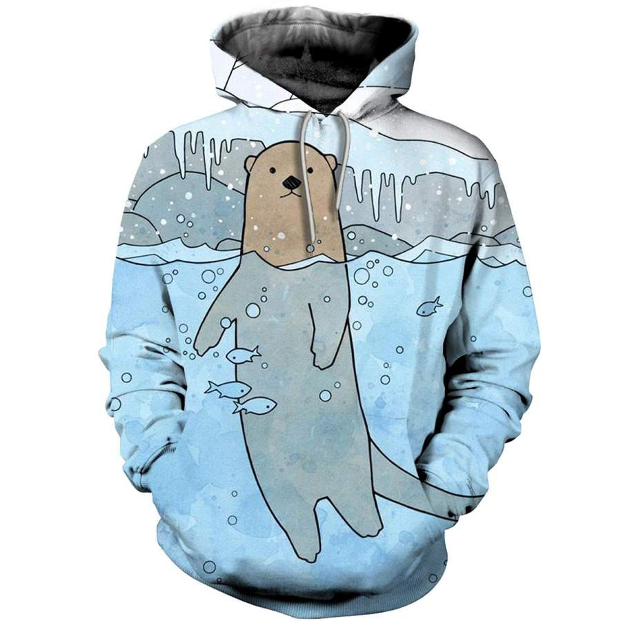 Otter 3D All Over Printed Sweatshirt, Hoodie, Zip Hoodie | Fan Apparel For Men, Women