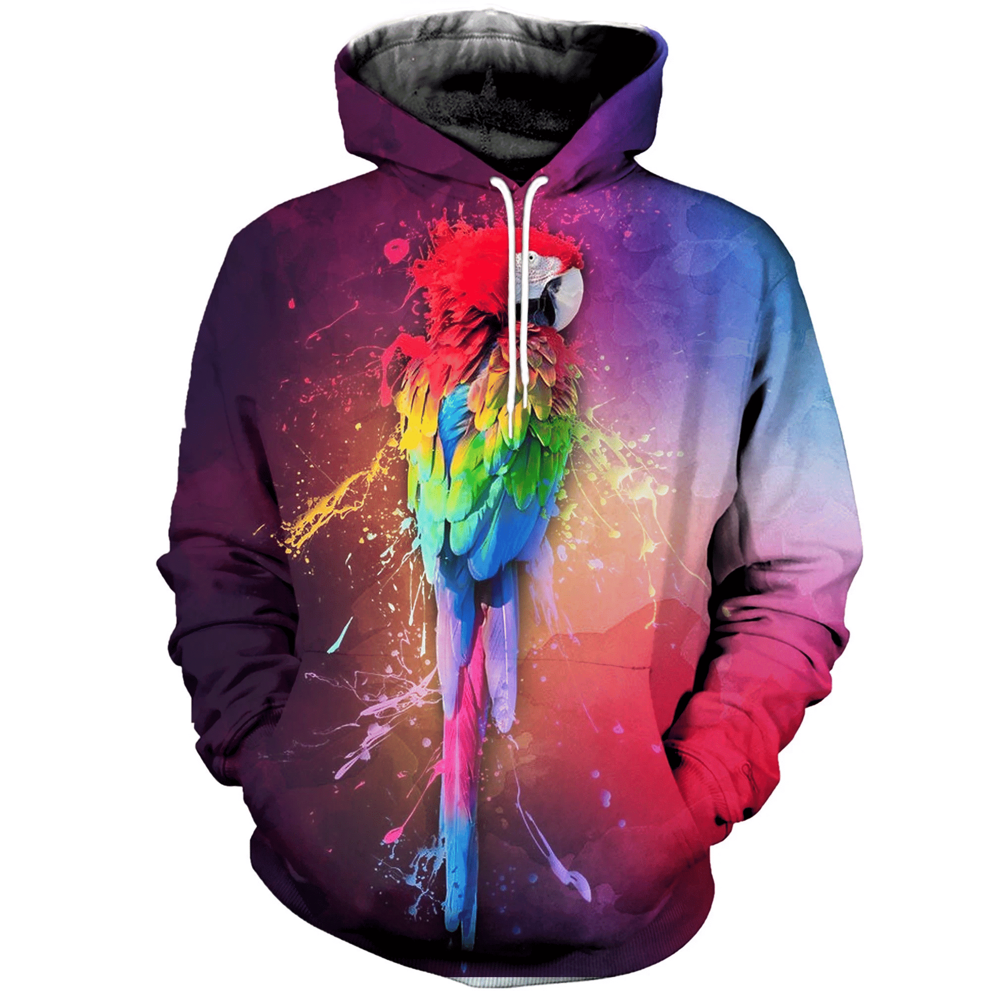 Parrot 3D All Over Printed Sweatshirt, Hoodie, Zip Hoodie | Fan Apparel For Men, Women