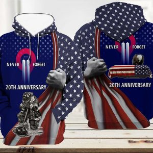 Patriot Firefighter Never Forget 20th Anniversary 3D All Over Printed Sweatshirt, Hoodie, Zip Hoodie | Fan Apparel For Men, Women