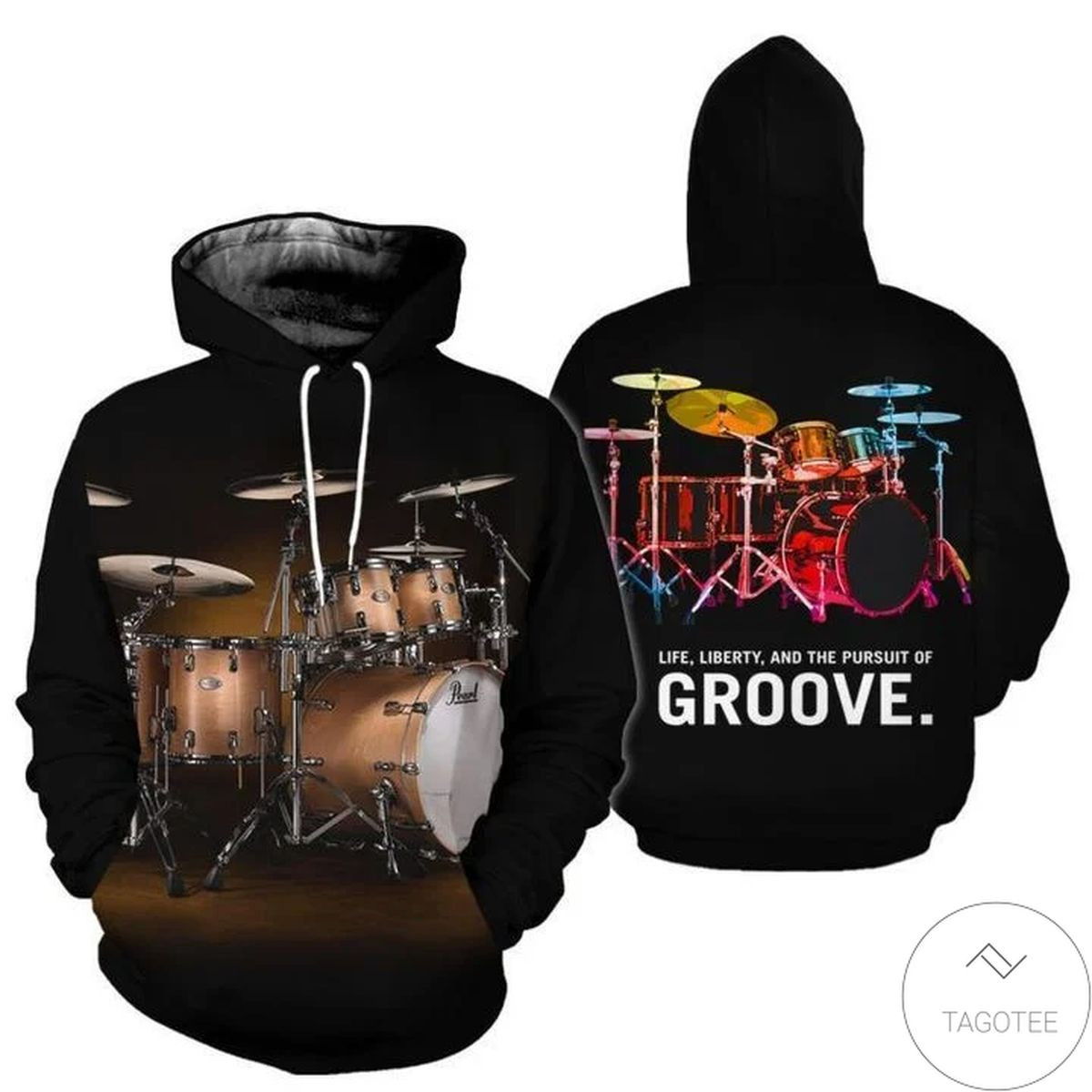 Pearl Drums Life Liberty And The Pursuit Of Groove 3D All Over Printed Sweatshirt, Hoodie, Zip Hoodie | Fan Apparel For Men, Women