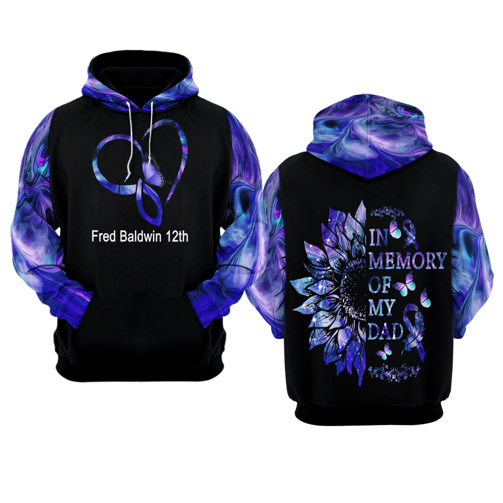 Personal Memory In Memory Of My Dad Unisex 3D All Over Printed Sweatshirt, Hoodie, Zip Hoodie | Fan Apparel For Men, Women