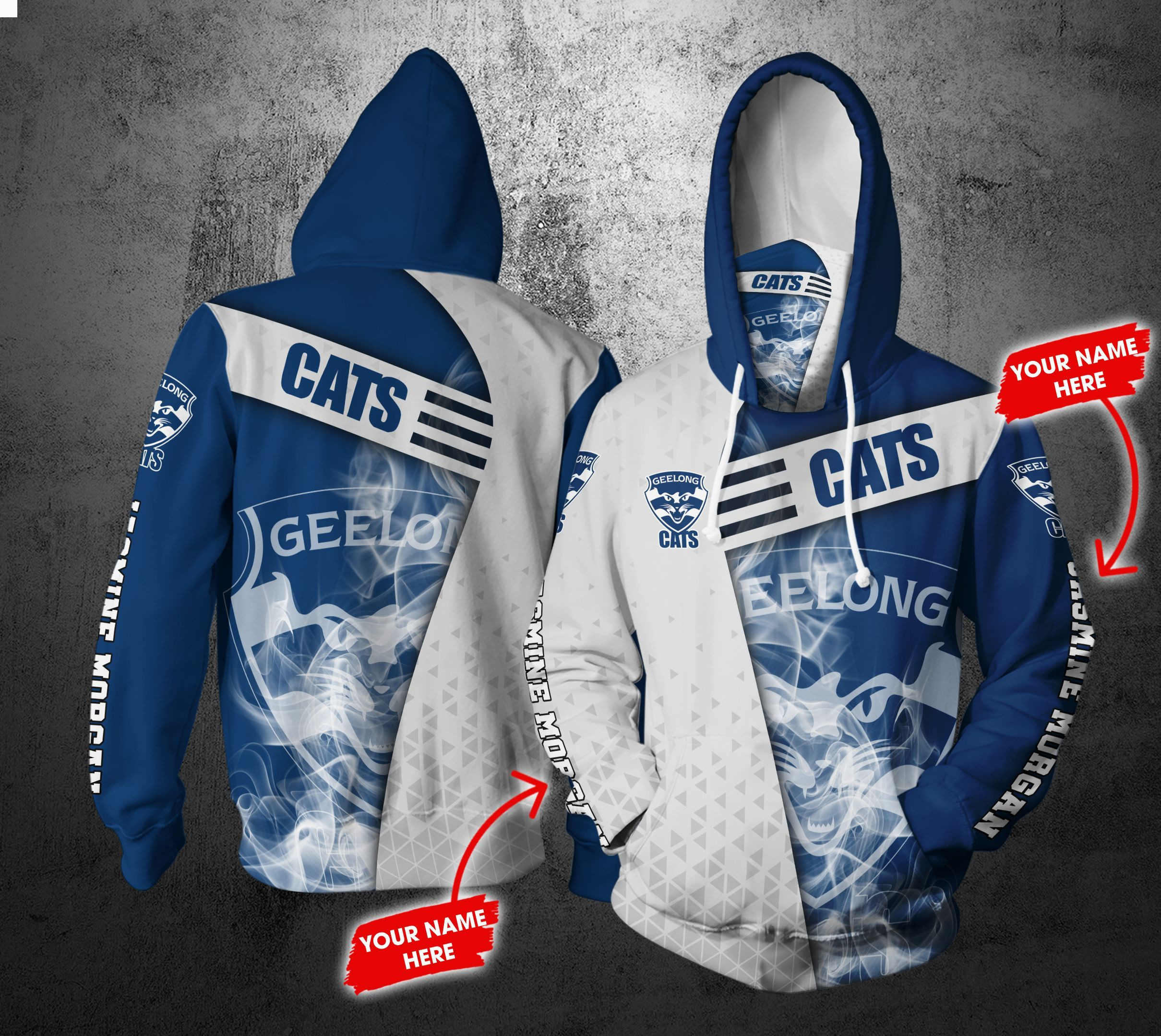 Personalized Afl Gaiter Hoodie Geelong Football Club Gaiter 3D All Over Printed Sweatshirt, Hoodie, Zip Hoodie | Fan Apparel For Men, Women