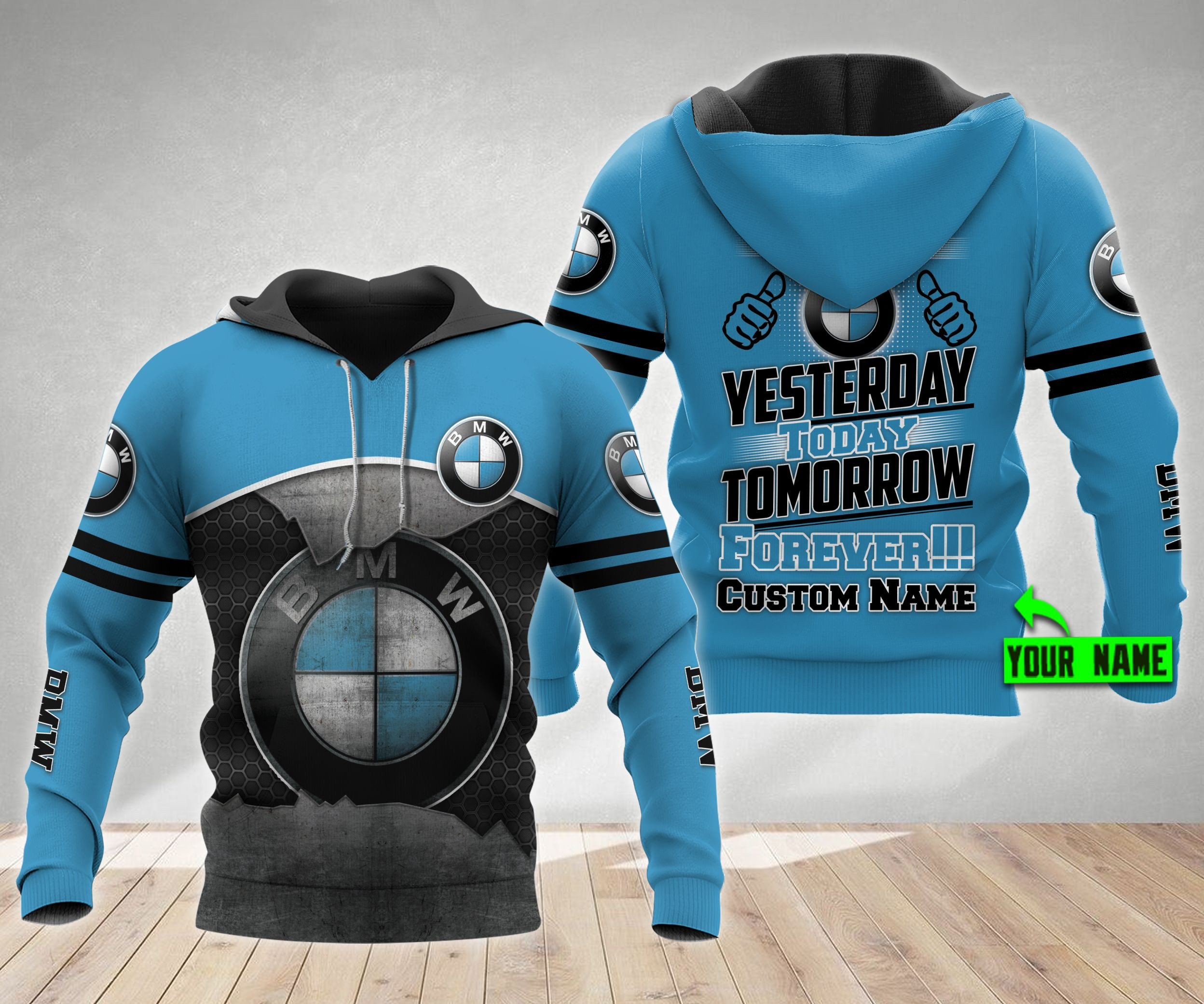 Personalized Bmw Love My Car My Team Custom Name 3D All Over Printed Sweatshirt, Hoodie, Zip Hoodie | Fan Apparel For Men, Women