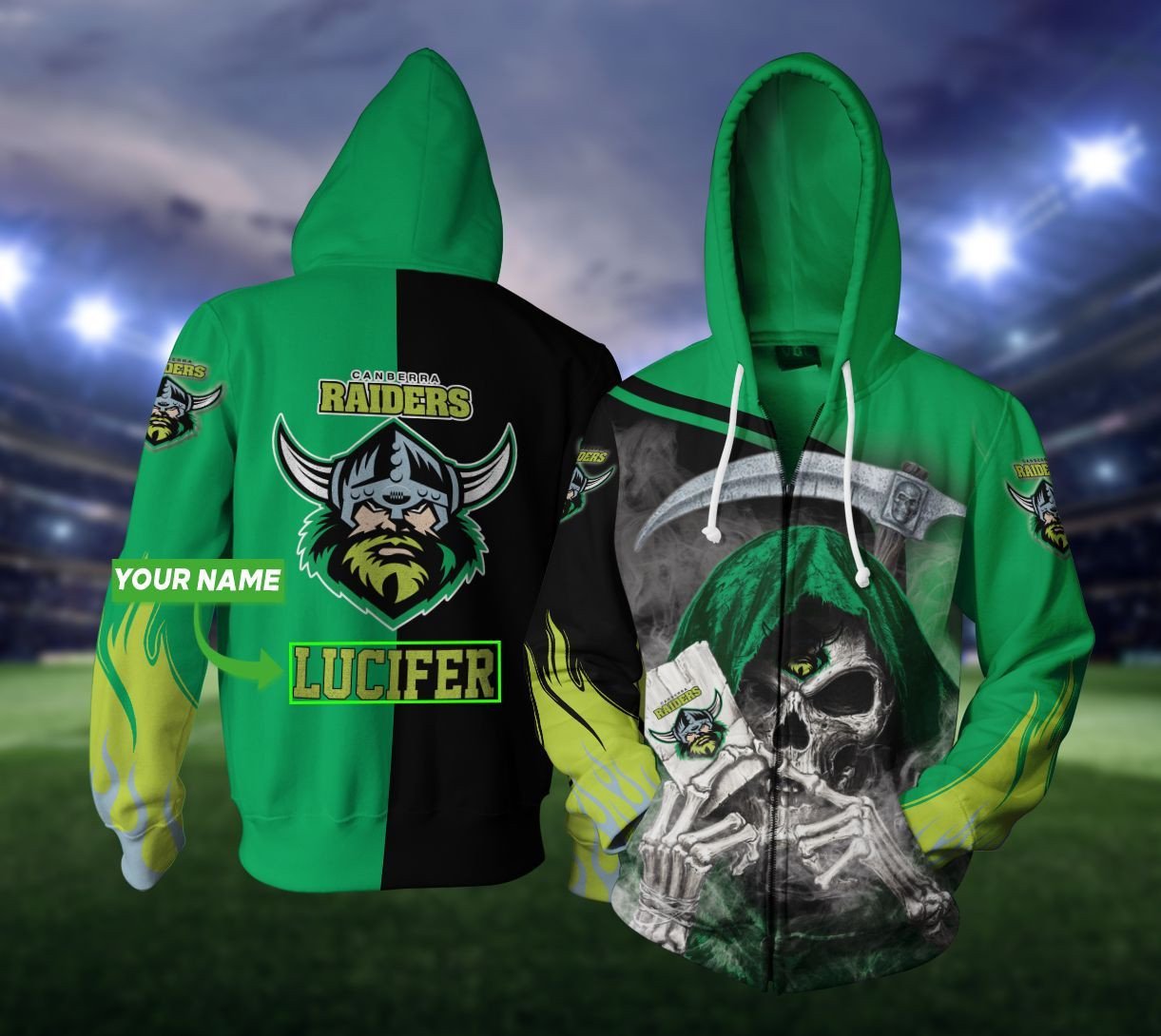Personalized Canberra Raiders Custom Name 3D All Over Printed Sweatshirt, Hoodie, Zip Hoodie | Nfl Fan Gear For Men, Women