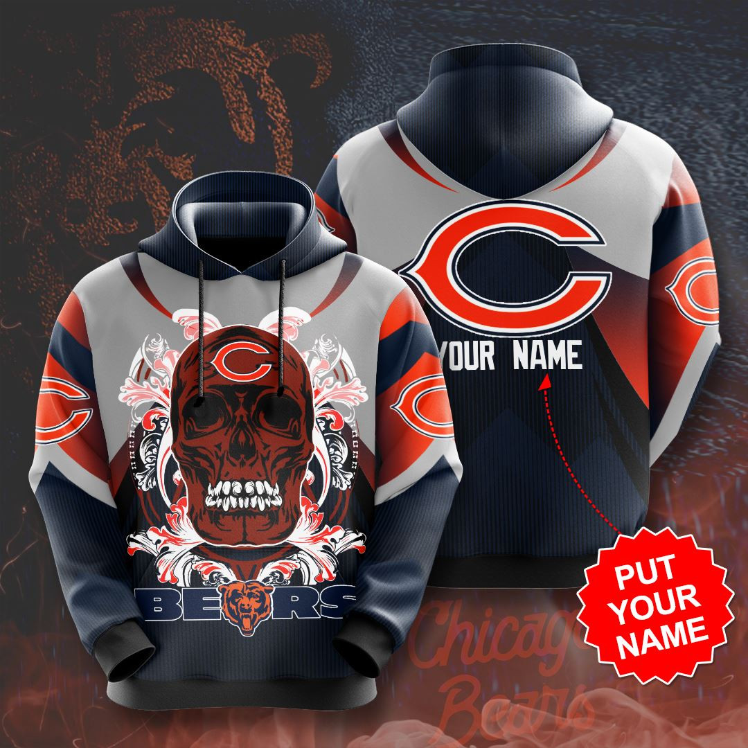 Personalized Chicago Bears Custom Name 3D All Over Printed Sweatshirt, Hoodie, Zip Hoodie | Nfl Fan Gear For Men, Women