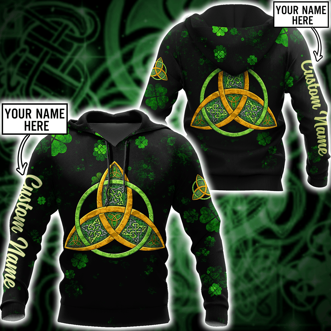 Personalized Custom Name Celtic Trinity Knots Triquetra 3D All Over Printed Sweatshirt, Hoodie, Zip Hoodie | Fan Apparel For Men, Women