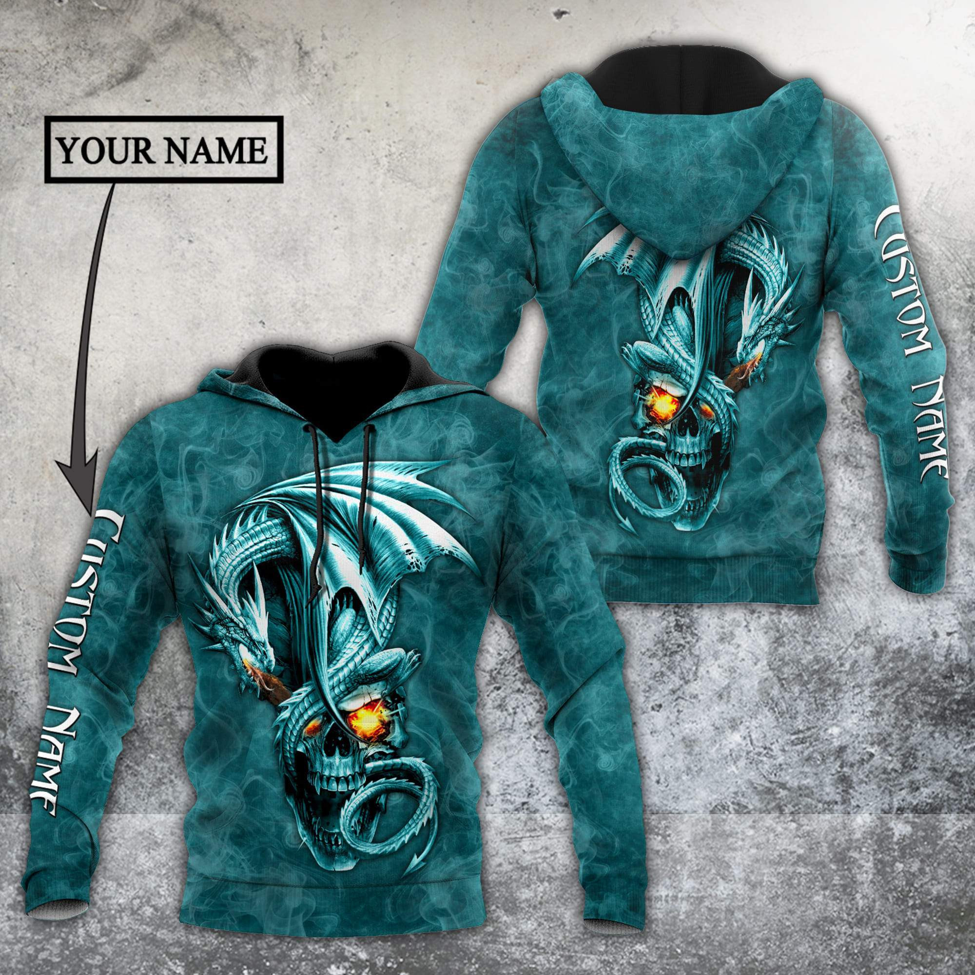 Personalized Custom Name Dragon 3D All Over Printed Sweatshirt, Hoodie, Zip Hoodie | Fan Apparel For Men, Women