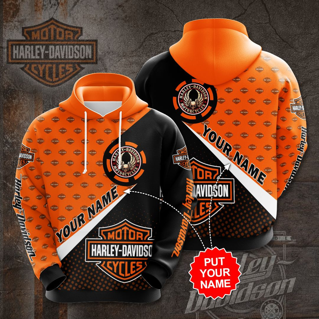 Personalized Custom Name Harley-davidson 3D All Over Printed Sweatshirt, Hoodie, Zip Hoodie | Fan Apparel For Men, Women
