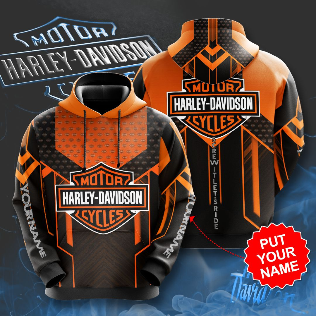 Personalized Custom Name Harley-davidson 3D All Over Printed Sweatshirt, Hoodie, Zip Hoodie | Fan Apparel For Men, Women