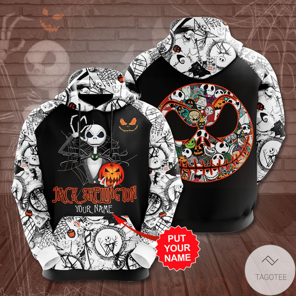 Personalized Custom Name Jack Skellington Halloween For Unisex 3D All Over Printed Sweatshirt, Hoodie, Zip Hoodie | Special Edition Fan Apparel For Men, Women