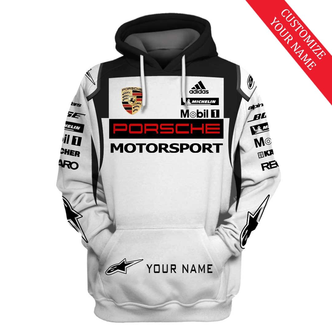 Personalized Custom Name Porsche Motorsport Racing 3D All Over Printed Sweatshirt, Hoodie, Zip Hoodie | Fan Apparel For Men, Women
