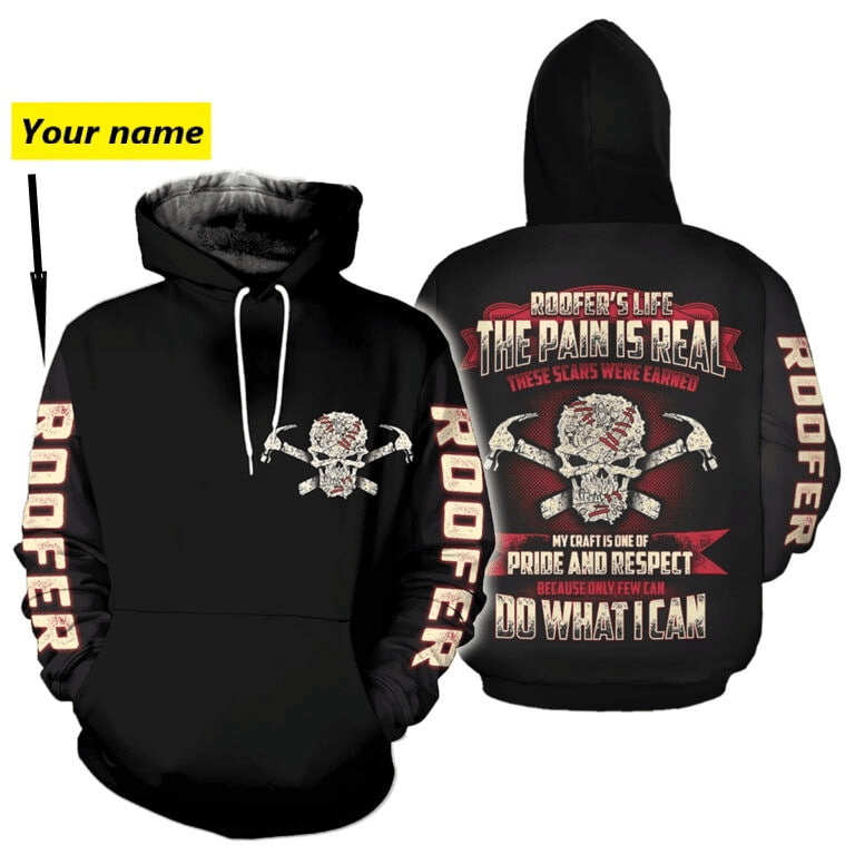 Personalized Custom Name Roofer's Life 3D All Over Printed Sweatshirt, Hoodie, Zip Hoodie | Fan Apparel For Men, Women