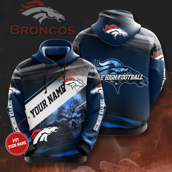 Personalized Denver Broncos American Football Franchise Nfl Hoodie 3D All Over Printed Sweatshirt, Hoodie, Zip Hoodie | Nfl Fan Gear For Men, Women
