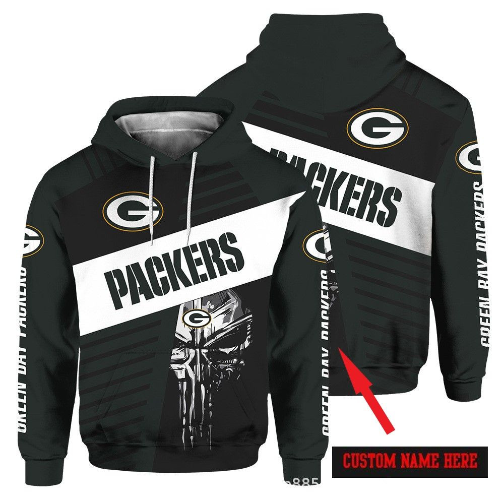 Personalized Green Bay Packers Skull 3D All Over Printed Sweatshirt, Hoodie, Zip Hoodie | Nfl Special Edition Fan Gear For Men, Women