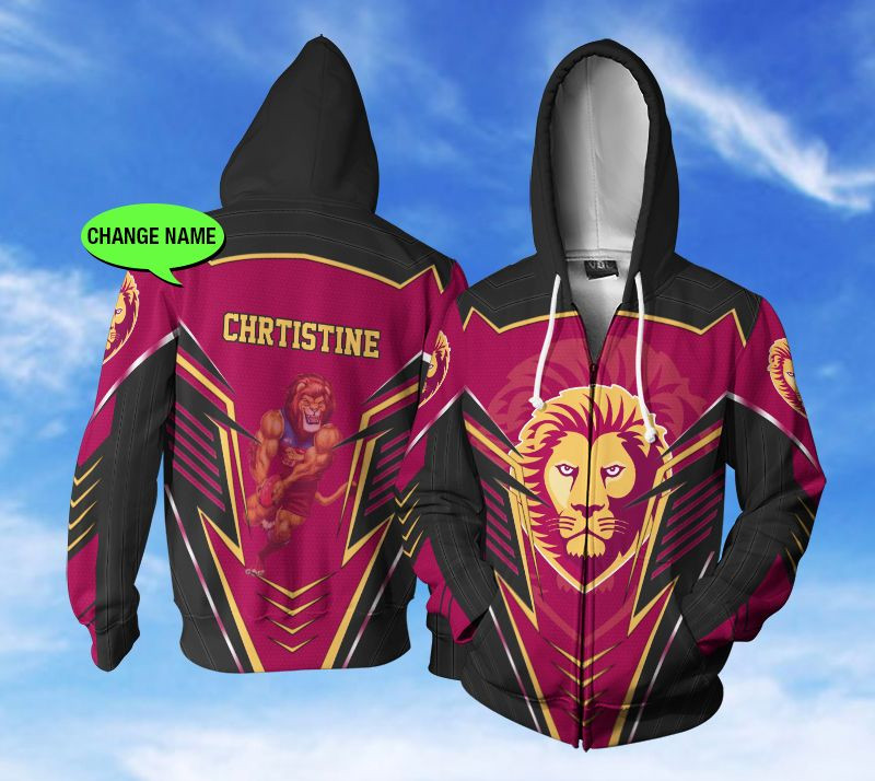 Personalized Hoodie Brisbane Lions Custom Name 3D All Over Printed Sweatshirt, Hoodie, Zip Hoodie | Nfl Fan Gear For Men, Women