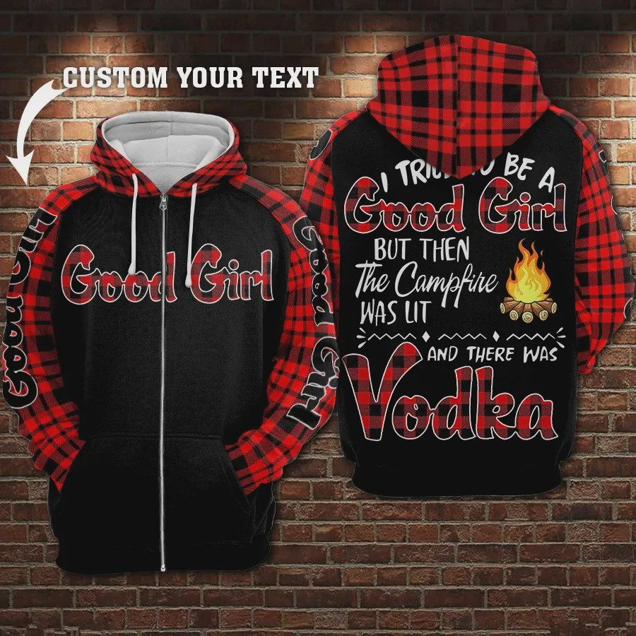 Personalized I Tried To Be A Good Girl Black 3D All Over Printed Sweatshirt, Hoodie, Zip Hoodie | Fan Apparel For Men, Women