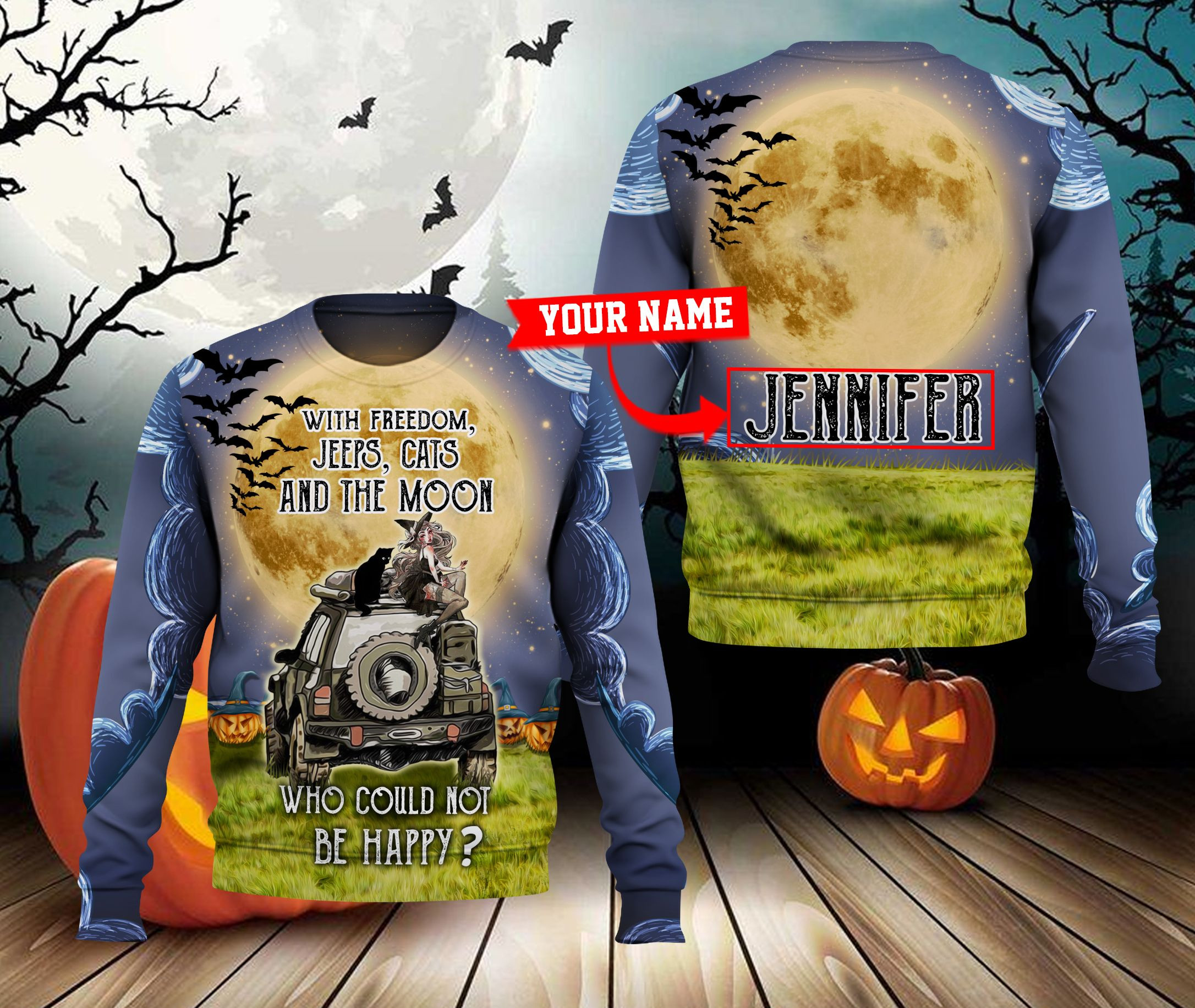 Personalized Jeeps Custom Name 3D All Over Printed Sweatshirt, Hoodie, Zip Hoodie | Fan Apparel For Men, Women