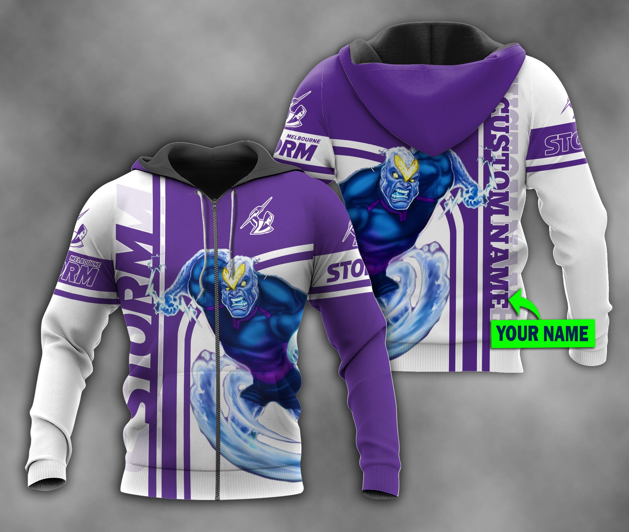 Personalized Melbourne Storm Macost Custom 3D All Over Printed Sweatshirt, Hoodie, Zip Hoodie | Fan Apparel For Men, Women